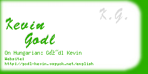 kevin godl business card